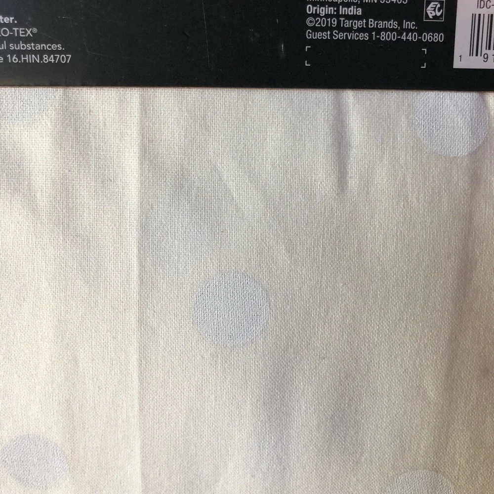 Fabric Threshold White Swiss Dot Crisp Shower Curtain
